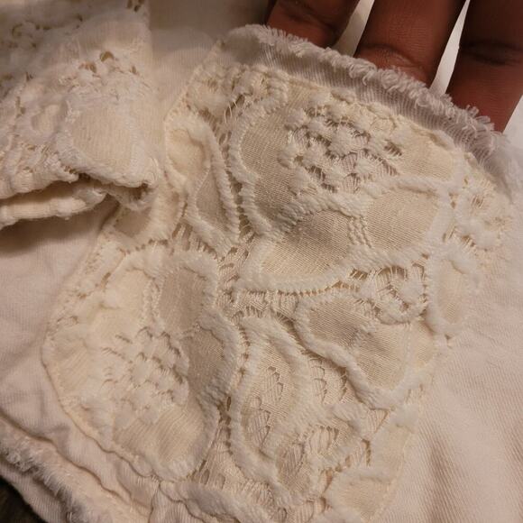 Sundance Womens Lace Jacket Size 4 Cream Linen Cotton Button Pockets Boho Summer - Picture 6 of 8